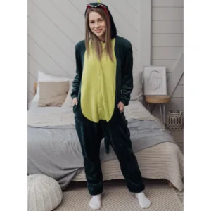 Pijama Dinosaurio Verde Adulto